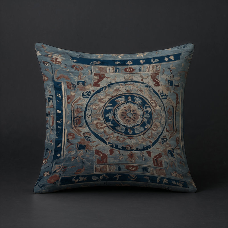 Coussin décoratif intérieur et extérieur Modern, Gris oriental 24, Carré 20 po