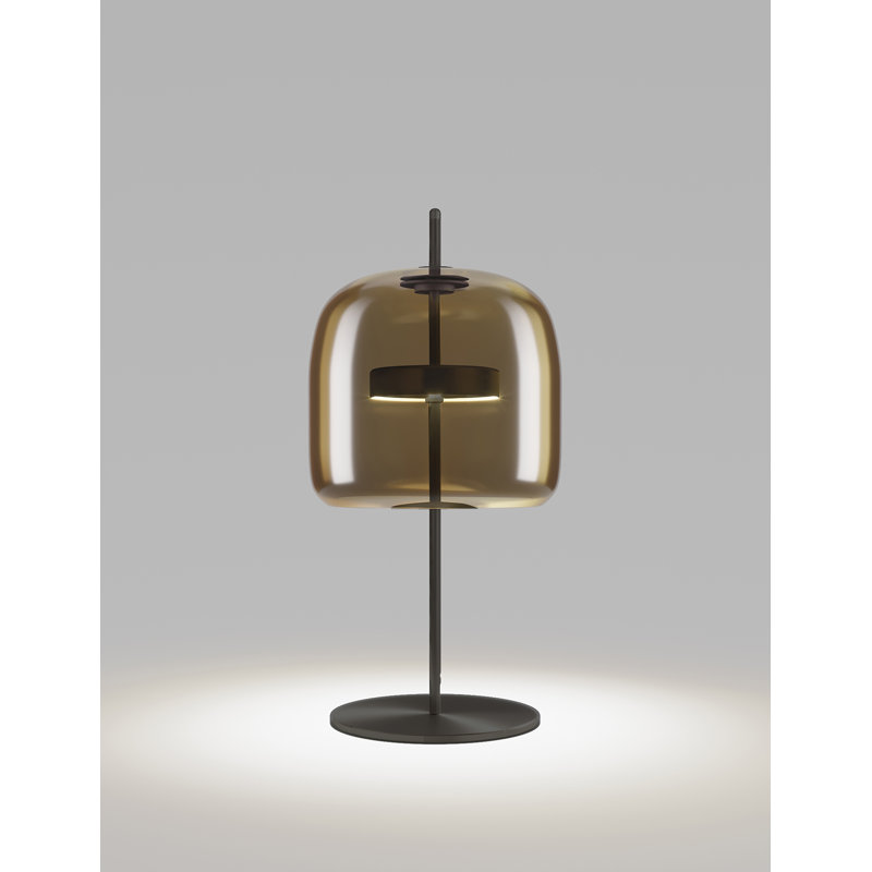 Jube Table Lamp G Smoky Transparent Matt Gold 2 L2415 Ul, Matte Black, Burned Earth Transparent, 22" H x 10" W x 10" D