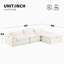 Legless No-Assembly Fully Compressed Particle Chenille Modular Sofa with Integrated Seat & Back Cushion and Decor Edge, Free Combine Boneless Floor Couch for Living Room-129493322
