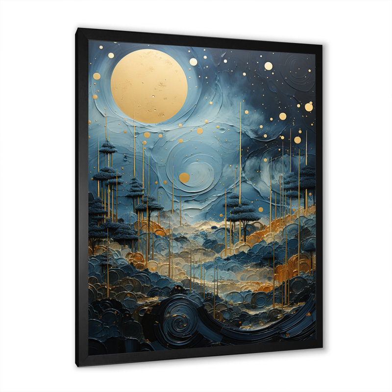 Reproduction d'art sur toile U19, Cadre simple noir, H 32 po x l 24 po x P 1 po