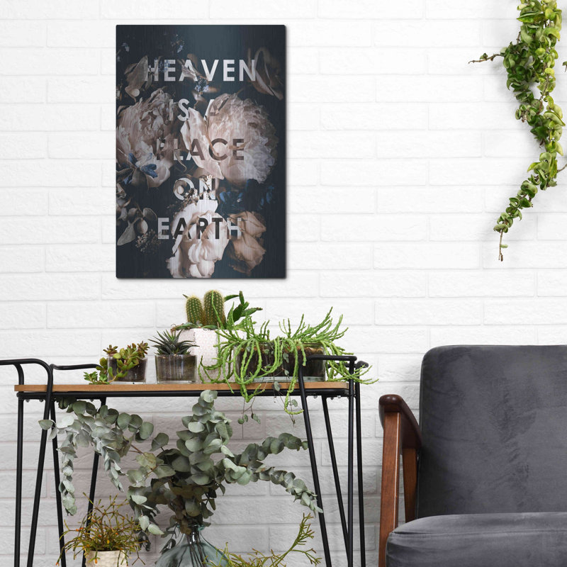 Winston Porter «Heaven Is a Place» par Design Fabrikken, art mural en métal, H 16 po x l 12 po