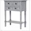 Console étroite avec trois tiroirs de rangement et une tablette inférieure pour le salon, facile à assembler, élégante et peu encombrante-129239380-129239383-129239399-129239400