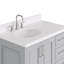 Ensemble de meuble-lavabo simple 36,25 po avec plateau en quartz Abshire-94668886