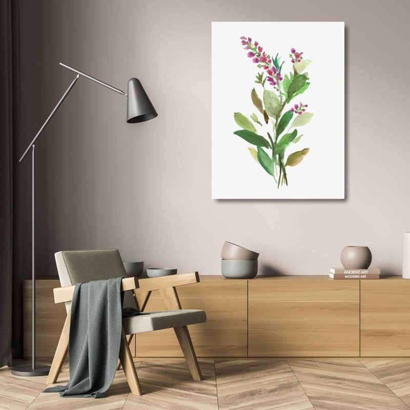«Red Barrel Studio®» par Jensen, galerie d'art asiatique sur toile, fleur de forêt, H 24 po x l 19 po