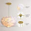 Lustre moderne à 3 lumières en plumes blanches romantiques avec de véritables plumes d'oie pour plafonnier semi-encastré 18 pouces