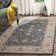 Christa Oriental Cream/Navy/Orange Area Rug