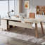 Bureau de direction en L 70,87 po avec classeur, tiroirs et tablettes de rangement de 55 po