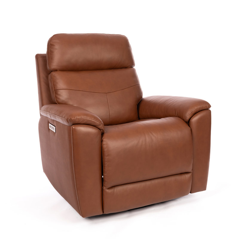 Rex Swivel Gliding Recliner With Headrest & Lumbar, Power-Control