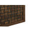 Table basse avec porte coulissante en noyer moderne 39,4 po Adonia
