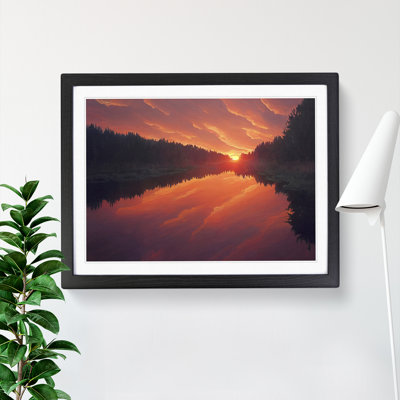 Spring Forest Sunset - Framed Print