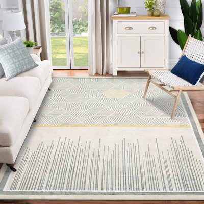 Tapis moderne à motif géométrique doux