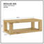 Table basse rectangulaire moderne en bois aggloméré à 2 niveaux de 48 pouces pour salon, couleur moderne