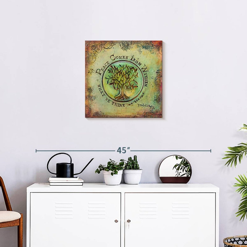 Tergel Peace vient de l'intérieur I, H 20 po x l 20 po
