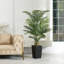 Adcock UV Resistant Artificial Palm Tree, Faux Palm Tree with Decorative Base for Indoor Outdoor-200411212-200411213