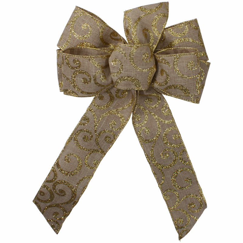 14'' Abstract Fabric Bow