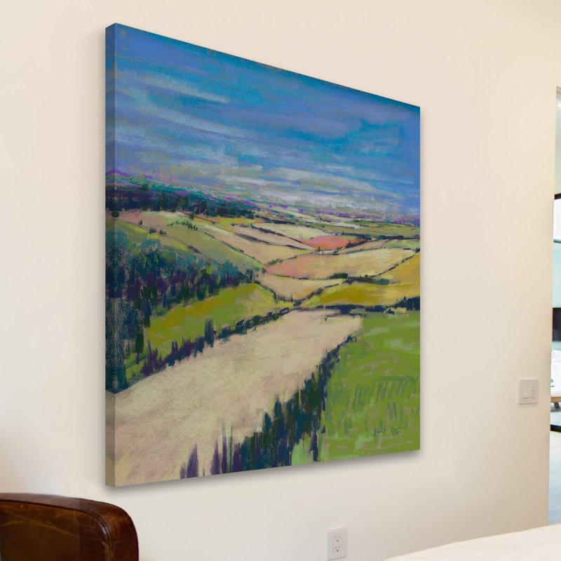 « patchwork fields xii », reproduction d’art sur toile tendue, H 24 po x l 24 po x P 1,5 po