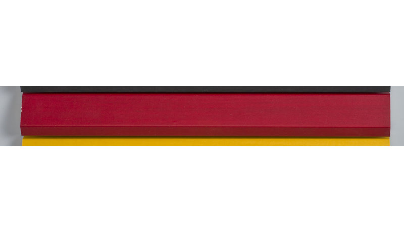 Holdrege Metal Wall Mirror, Colorgrain Red, 20" H x 30" W
