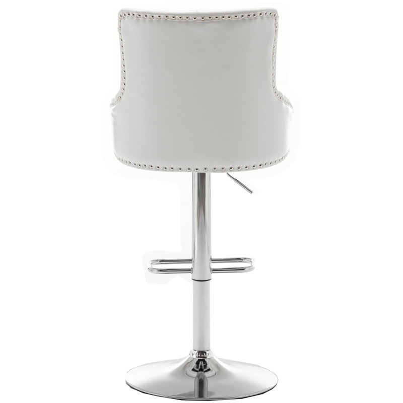 Tabouret de bar pivotant à hauteur réglable, Chrome, 2 Pieces
