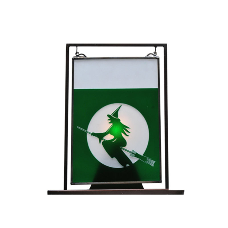 Mini fenêtre de table l 6 po x H 9 po Witch on Broom