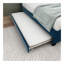 GRAND LIT MODERNE EN VELOUR AVEC MODÈLE DOUBLE ET 2 TIROIRS DE RANGEMENT - BLEU (VIEUX SKU: W1867S00001)