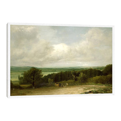 Wooded Landscape With A Ploughman by John Constable - Print on Canvas