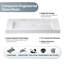 Lavabo de salle de bain rectangulaire en granite composite blanc 60 po Cedrice