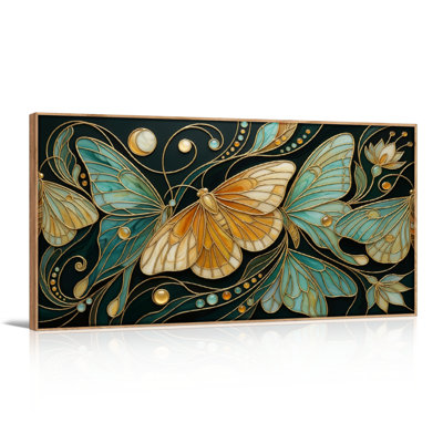 Ensemble de 1 tableau sur toile papillon
