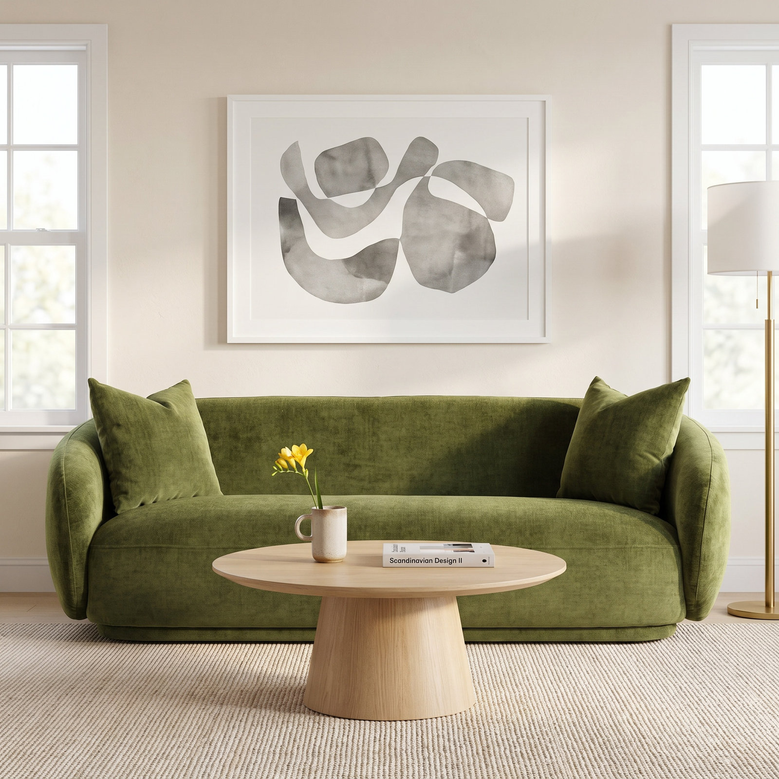 86'' Upholstered Sofa, Distressed Green Velvet