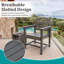 Ensemble de 2 chaises de patio en PEHD avec accoudoirs-1052883003
