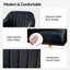 Chaise de travail en velours Adan-851993444