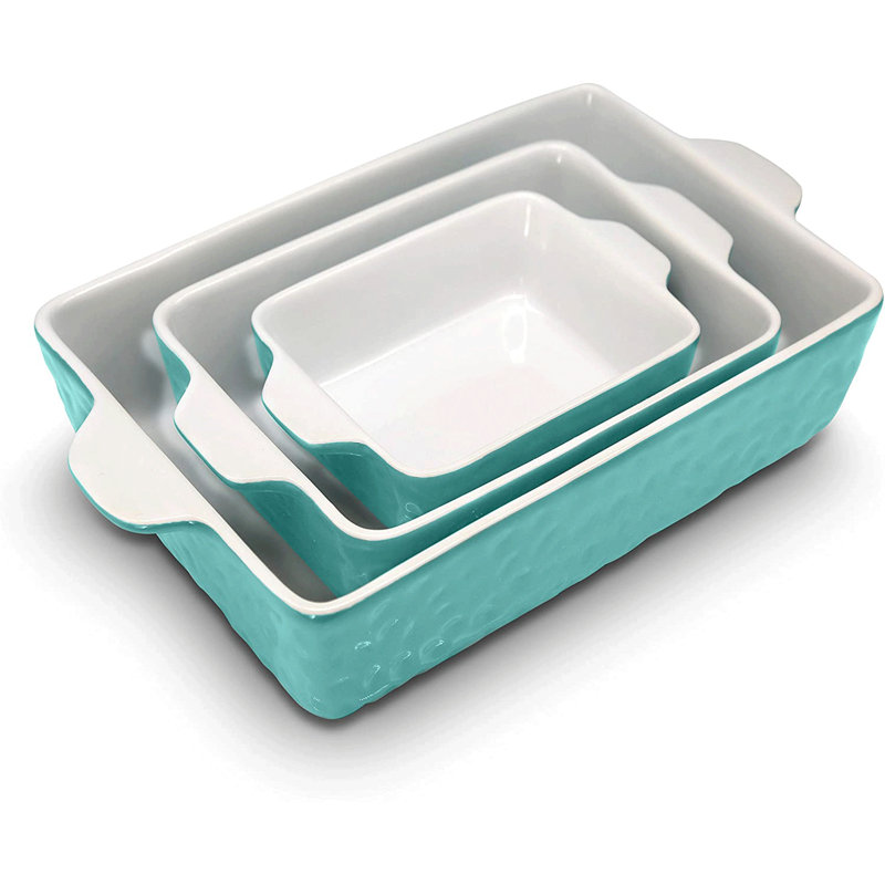Ensemble de plats de cuisson antiadhésifs en céramique 3 pièces NutriChef
