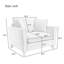 Fauteuil d'appoint surdimensionné en chenille avec coussin amovible-1055968979