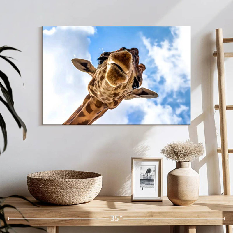 Curieuse girafe Brampt, H 16 po x l 24 po
