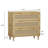 3-Drawers With Natural Oak Finish, Ideal For Organized And Stylish Home Decor