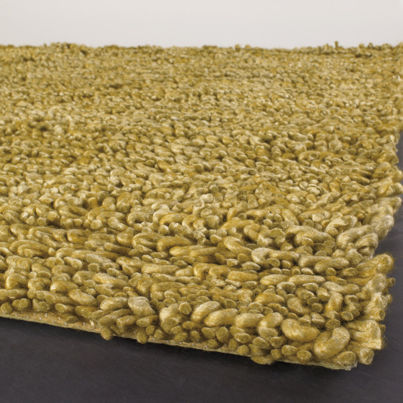 Zeal Wool Area Rug in Yellow, Round 7'9"