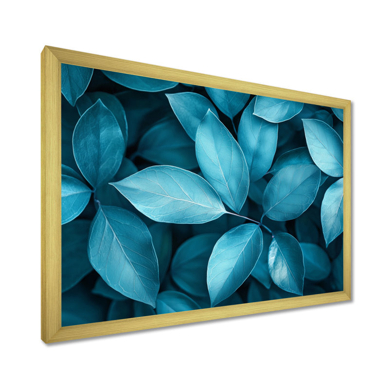 Jackston - Floral Large Wall Art, Single Picture Framed Print, 30" H x 40" W, Gold