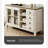 Solid Wood Red Oak gray and white Sideboard