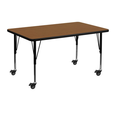 Table d'activité rectangulaire en stratifié Goddard Mobile l 24 po x L 48 po