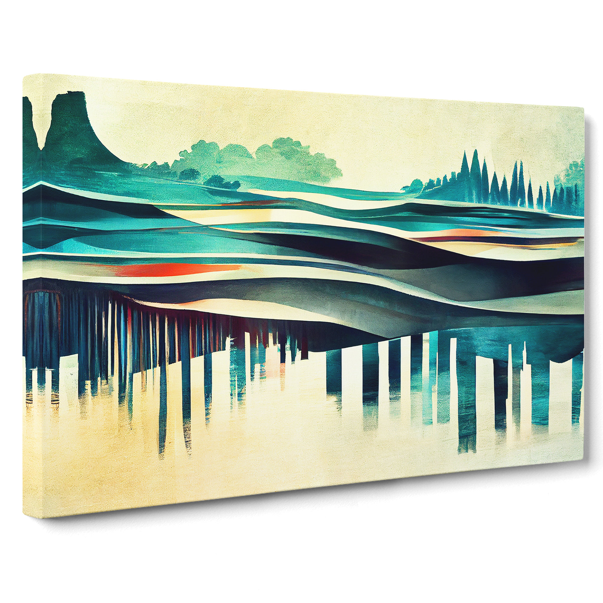 Metro Lane Bold Abstract River Vol.2 - Wrapped Canvas Painting | Wayfair.ie