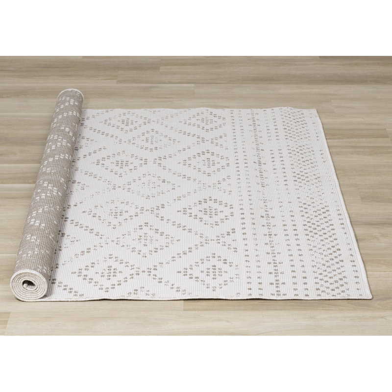 Tapis à motif géométrique Zyana, Rectangle 5 pi 3 po x 7 pi 7 po