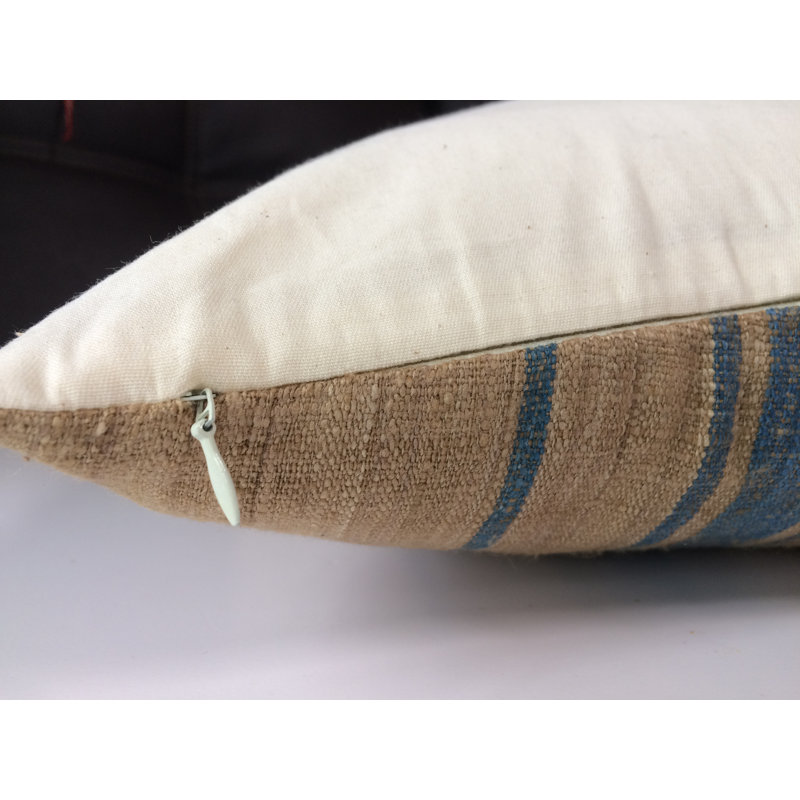 Striped Silk Throw Pillow