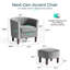 Torrence 31.7'' Upholstered Barrel Chair with Ottoman-961691188-961691184