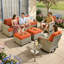 Ensemble de chaises berçantes d'extérieur 8 pièces-2081582160-2090397756