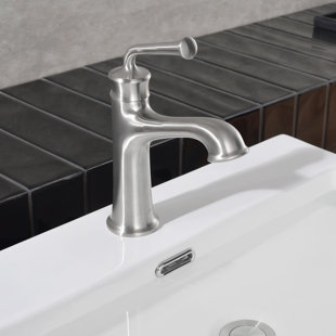 Single-Hole Single-handle Bathroom Faucet with Drain Assembly