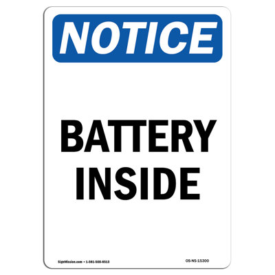 Battery Inside Sign