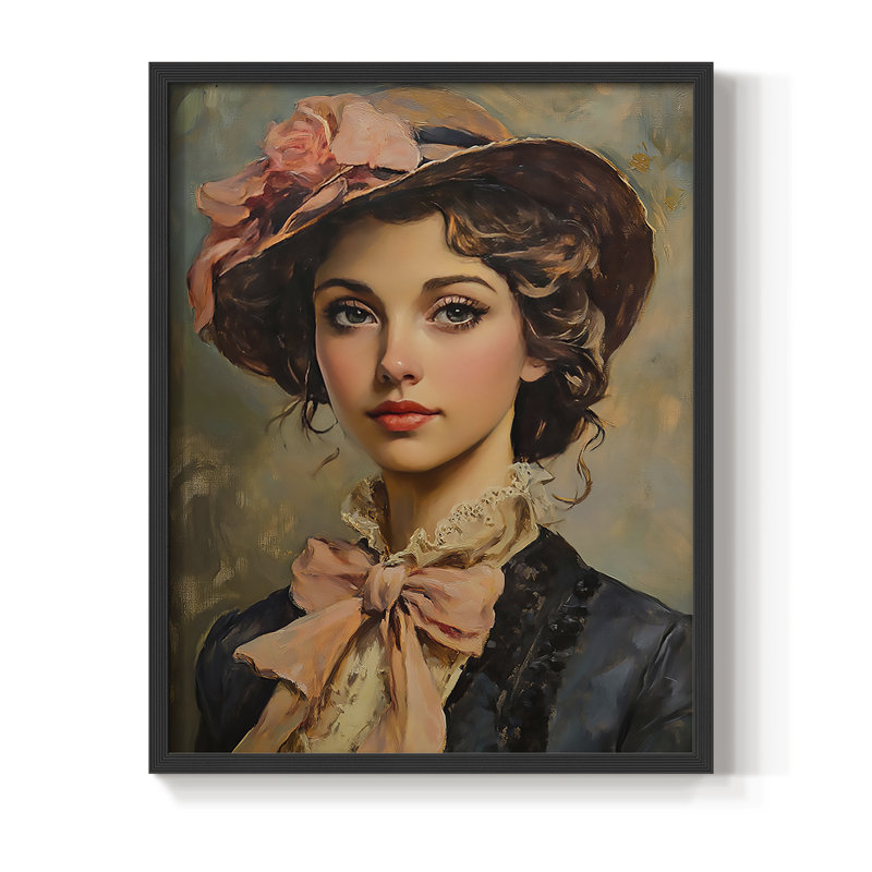 Reproduction encadrée WOMEN Series CLXVI - bois massif, H 21 po x l 17 po, Noir, noir, noir, noir