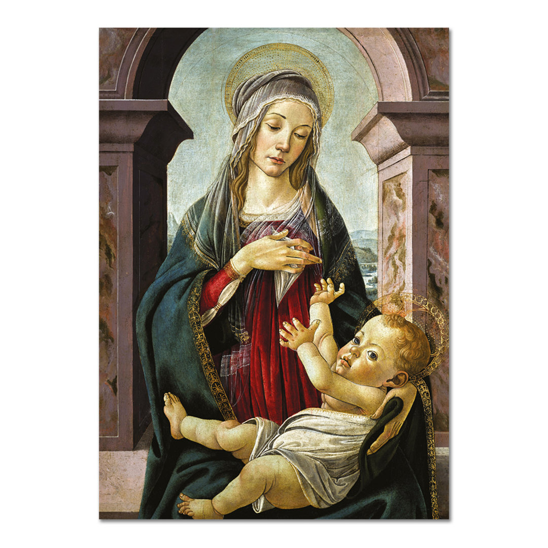 Leinwandbild Madonna Col Bambino Davanti Alla Finestra von Sandro Botticelli