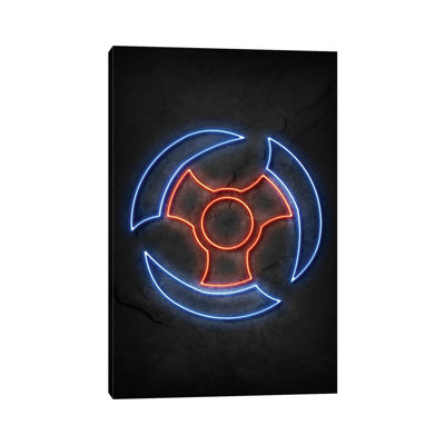 Shuriken Neon by John Audubon - 1 Piece Wrapped Canvas Wall Art