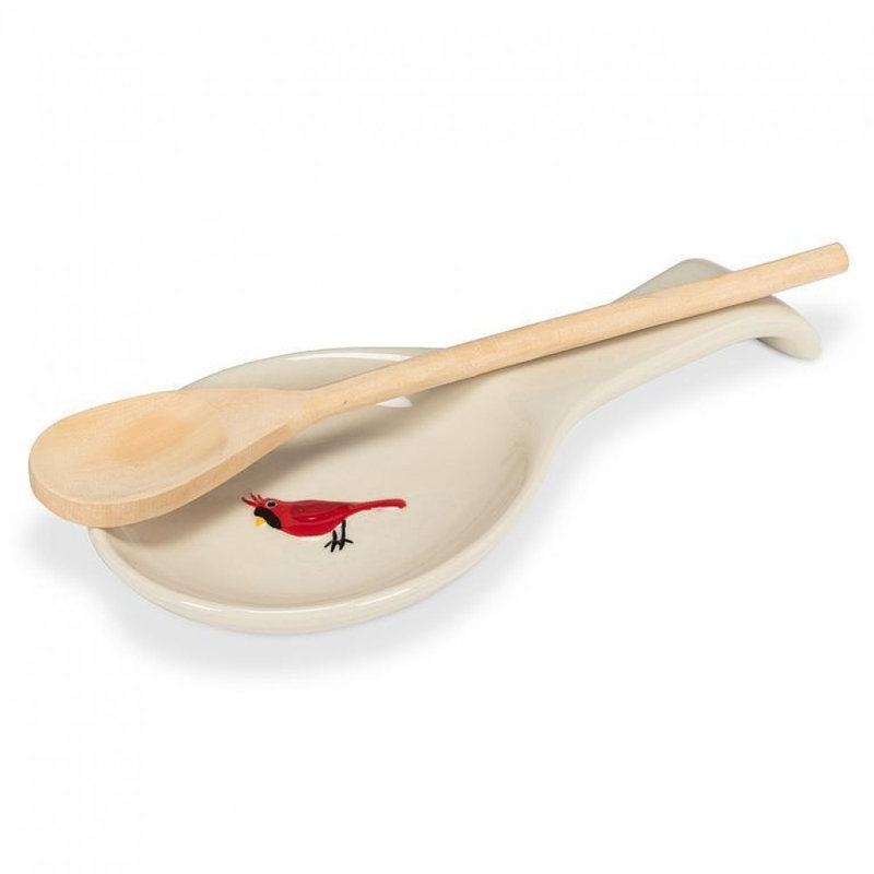 Cardinal On Spoon Rest