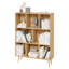 Bibliothèque 31,5 "avec tablettes de rangement à 3 tablettes et 8 modules avec 4 pieds en bois massif-191981091